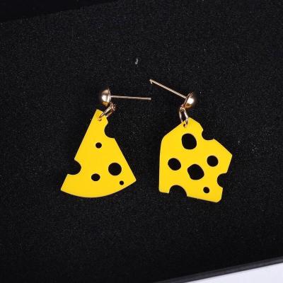 China Best Wholesale Stylish Retro Leopard Printed Earrings Statement Acrylic Flower Dangle Earrings for sale