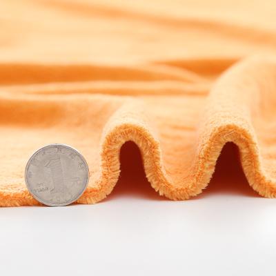 China Cheap washcloth QUICK DRY Coral Fleece Fabric Roll 150D 288F velor for sale