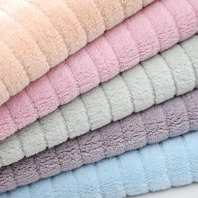 China QUICK DRY Multi Functional Coral Fleece Towel Fabric 1.85M Jacquard Fabric For Bath Towel for sale