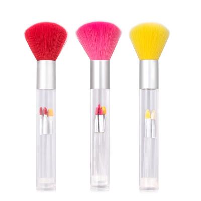 China Angular Blush 5pcs Private Label Makeup Brush Holder Travel DIY Face Makeup Brush Set Sample for sale