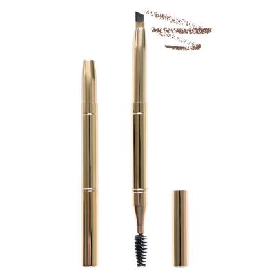 China Angular Blush Double End Eyelash Makeup Brush Rose Gold Double Sided Single Eyebrow Brushes for sale