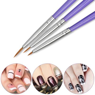 China Germany acrylic nail brush nail care and salon finger brush private label liners nail brush kolinsky purple acrylic hair brush for sale