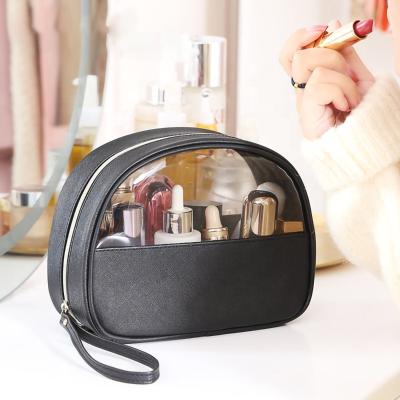 China Fashion PU Tote Pink Makeup Brush Case Waterproof Cosmetic Bags and Cases for sale