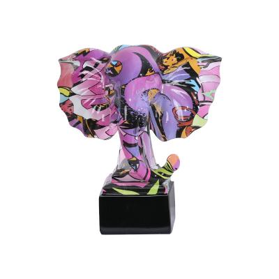 China India Resin Craft Resin Elephants Large Resin Ceramic Elephant Ear Elephant for sale