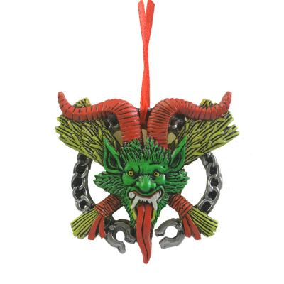 China Handmade Evil Dragon Pendant Carved Pendant Decoration For Commercial Halloween Halloween Decorations Halloween Lanyards for sale