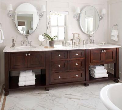 China Retro OEM Modern American Style Bathroom Master Vanity for sale