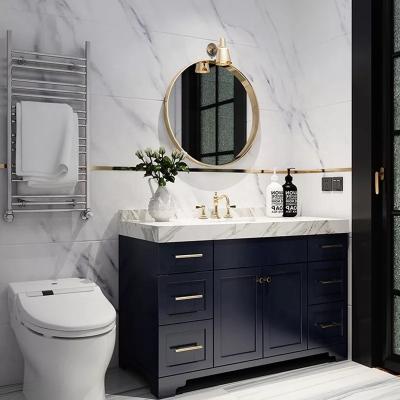 China Modern Christmas Sale Navy Blue Bath Vanity Total Solution For Projects for sale