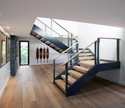 China Residential/Commercial Modern Bespoke Metal Wood Staircase Design for sale