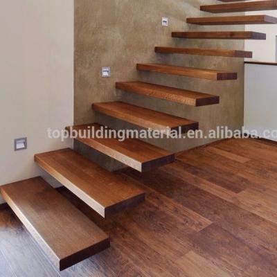 China Steel Wooden Staircase Modern Floating Indoor Stairs for sale