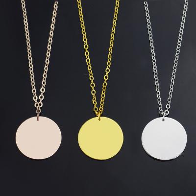 China Environmental Friendly Empty Stainless Steel Bar Necklace Engraved Sublimation Pendant Personalized Name Custom Jewelry Making Rose Gold Silver for sale