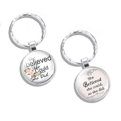 China Promotion Quote Inspirational Key Chains 