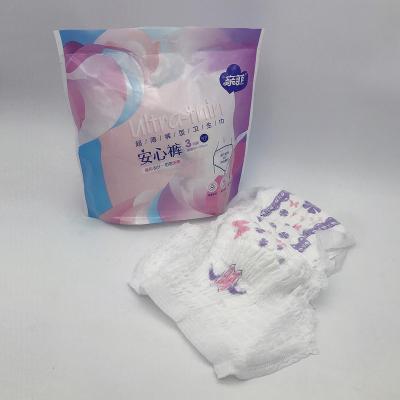 China Hot Sale Classic Women Super Absorbent Disposable Sanitary Napkin Simple Design M Size Girls Sleep Pants for sale