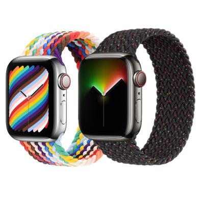 China Ring Elastic Nylon Woven Single Strap For Apple Watch Band 45mm 41mm 44mm 40mm 42mm 4 5 Se 6 7 38mm Smart Watch Strap Correa Nylon iWatch 3 for sale