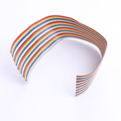 China Electronic customizable length  colorful flat ribbon cable IDC connector cable assembly ribbon cable for sale