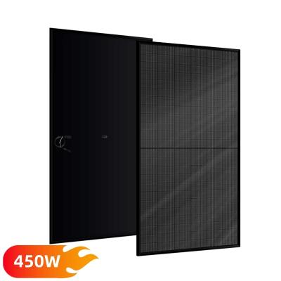 China Black Photovoltaic Panel 38V Solar Panel 450W Household Power Generation System 182mmx182mm Half Piece Photovoltaic Module Half Piece for sale