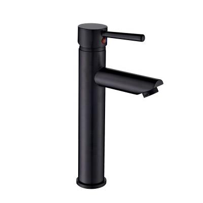 China Waterfall Faucets Quality Large Bathroom Basin Mixer Tap Black Plated Waterfall Sink Faucet Large for sale