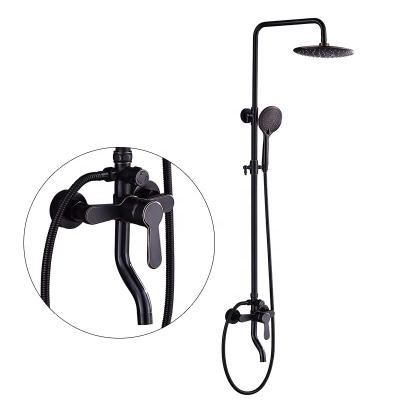 China With Sliding Bar Oil Rubbed Bronze Shower Faucets Waterfall Bathroom Fittings Bath Shower Column for sale