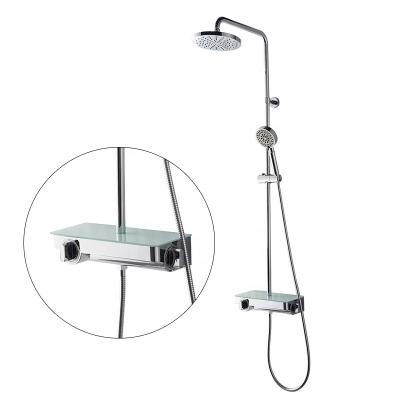 China With Slide Bar China Ware UPC Hotel Bathroom Rain Shower Faucet High Quality Sanitary Set for sale