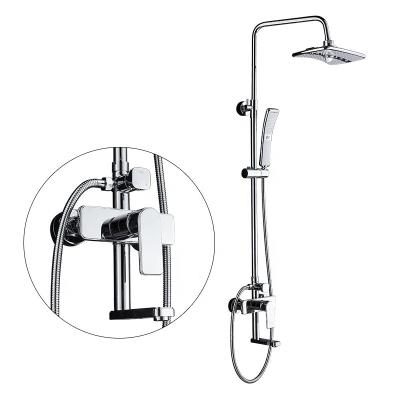 China With Slide Bar Bathroom Fittings Rainfall Shower Head Ablution Faucet for sale