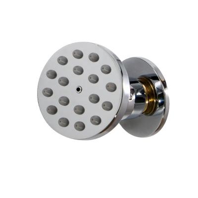 China Without Needle High Quality Polish Finish Brass Chrome 2 Function Universal Rotation Round Body Shower Head Shower Sprays for sale