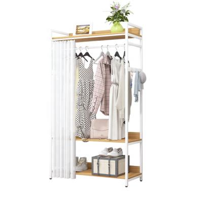 China OEM Contemporary Simple Household Floor Hanger Bedroom Coat Rack for sale