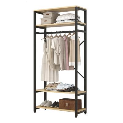 China Multilayer Cheap Metal Furniture Wardrobe Clothing Store Modern Bedroom Coat Rack Furnishings for sale