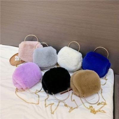 China Fashion Winter Cross - Body Mini Faux Plush Fur Purses Designers Handbags For Women Bags for sale