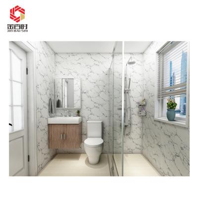 China Modern Chinese Factories Prefab Bathroom Pod With Aluminum Fiberglass Sliding Bathroom Shower Door for sale