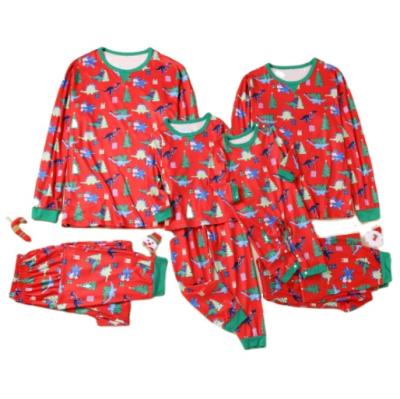 China 2021 Hot Sale Holiday Christmas Tree Family Christmas Tree QUICK DRY Printed Lovely Full Matching Pajamas Sets Christmas Pajamas Sets for sale