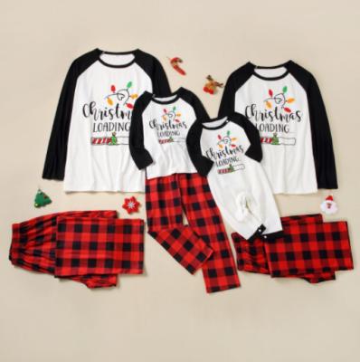 China 2021 New Hot Sale Holiday Christmas QUICK DRY Letters Printed Family Matching Christmas Pajamas Sets Christmas Pajamas Sets for sale