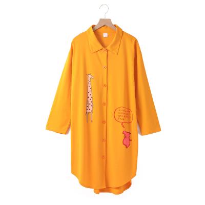 China Wholesale QUICK DRY custom made cotton turn-down collar cotton pajamas set adult women robe for sale