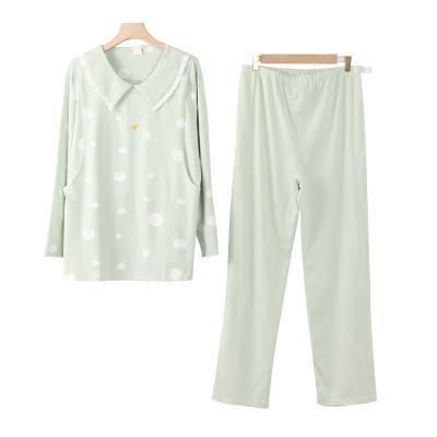 China Price QUICK DRY promotion cotton two-piece pajamas set women's two suit home wear for sale