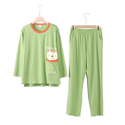 China QUICK DRY Professional Direct Custom Logo Cotton Two Piece Pajamas Set Adult Women Pajamas for sale