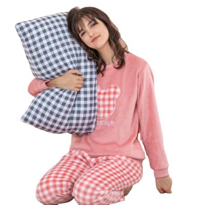 China 2021 wholesale cheap QUICK DRY flannel winter pajamas women sleepwear women set pajama pants for sale