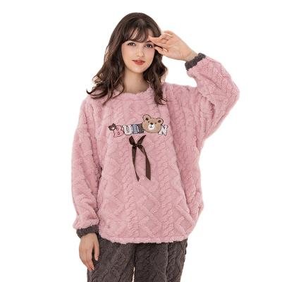 China New Arrival Nice Lovely QUICK DRY Bear Women's Warm Winter Sleep Pajamas Sets Animal Fat Sleepwear Clothes Funny Sleep Wear Home Set for sale