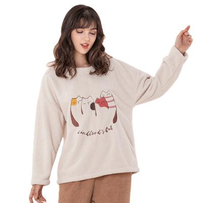 China 2021 High Quality Hot Cartoon Lovely Updraft Women's Sleepwear Suit Pajamas For Women Winter Women Sleepwear Pajamas Set for sale