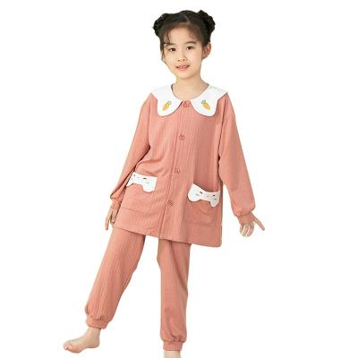 China Thermal 2022 New Design Cute Cotton Children Good Two Piece Pajamas Long Sleeve Sleepwear Sets For Girls Kids Lounge Wear Sets for sale