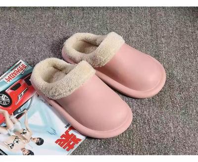 China 2021 Hot Sale High Quality Winter Slider Slippers EVA Indoor Garden Shoes CUSHIONING With Cotton Padded Women Slippers for sale