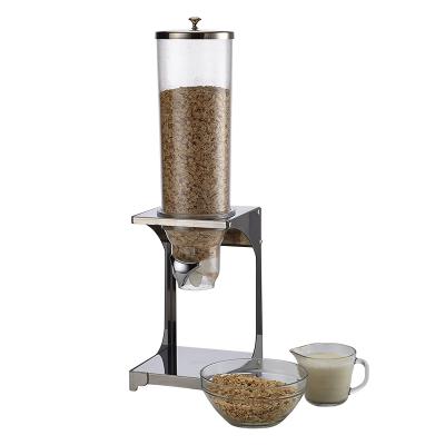 China Stand up cereal in hotels factory direct sale cheap single head stainless steel 4l cereal dispenser for hotels for sale