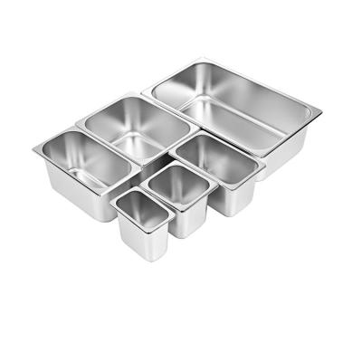 China Stand Up Food In Hotel Factory Direct Sale 0.55mm High Quality Hotel Stainless Steel American GN Pan for sale