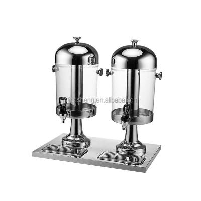 China Hold Juice in Hotels Stainless Steel Wholesale Cup, Forming, Welding and Polishing Hotel Electroplated Juice Dispenser Double Head for sale