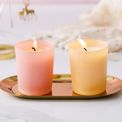 China Wholesale Custom Home Fragrance Modern Candle Jar Birthday Candles Natural Soy Wax Glass Cup Nordic Simplicity Scented Candle Jars for sale