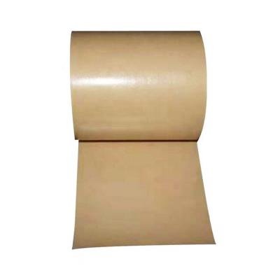 China Waterproof Custom Size Brown Or White Recyclable PE Silicon Kraft Paper Roll For Crafts And Food Packaging for sale