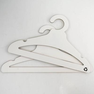 China Different Shapes Can Be Biodegradable Customized Recycle Paper Hanger Customized White Logo Paper Hangers Cardboard Hanger For Clothes for sale