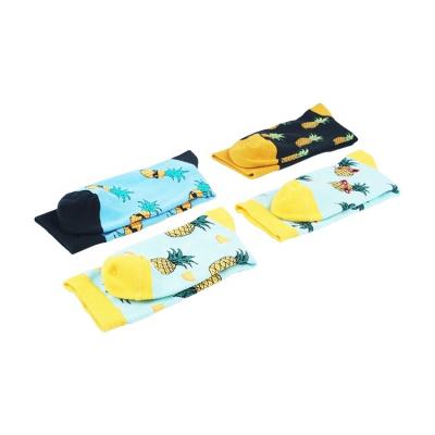 China Wholesale Price Breathable 3D Fruit Printing Colorful Women Logo Custom Fashion Cotton Socks for sale