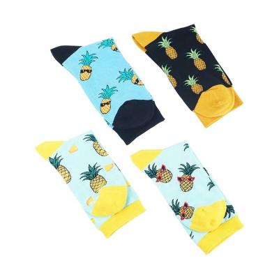 China Latest Design Best Quality Breathable 3D Fruit Printing Cotton Womens Stylish Crew Socks Pretty for sale