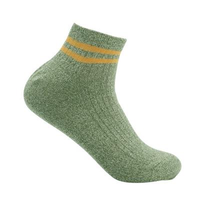 China Hot Selling High Quality Breathable 100% Cotton Men Casual Stripe Crew Socks for sale