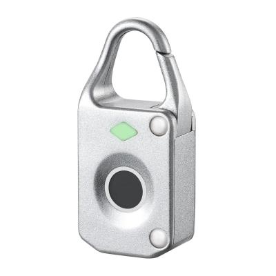 China Zinc Alloy / 303 Stainless Steel Portable Electronic Keyless Outdoor High Security Luggage Door Lock Smart Fingerprint Padlock for sale