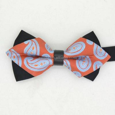 China Woven fashion and cool paisley design bow tie pattern for sale