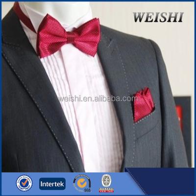 China Silk Men's Bow Tie and Handkerchief Set for sale